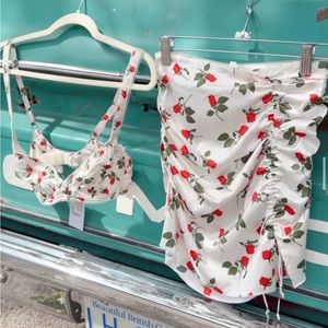 2 PIECE FOR LOVE & LEMONS Love Song Bra & Midi Skirt set